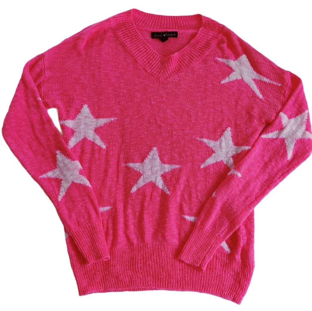 Pink Star Sweater Derek Heart